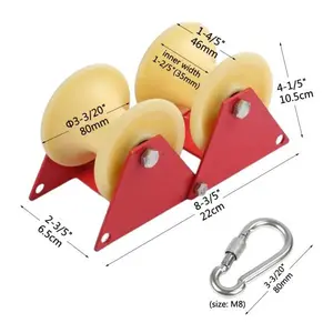 Heavy Duty Corner Pulley System - 660lbs Capacity Edge Protection Lifting Tool for Easy Material Handling & Moving - Labor Saving Lift Helper