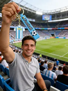 2pcs Mini Replica Jersey Pendants with Wristbands, Soft Silicone Material, Team Color Aesthetic, Fashion Sports Accessories