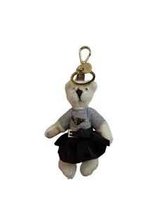 Pre-owned Prada Teddy Bag Charm with Metal Ring LS255