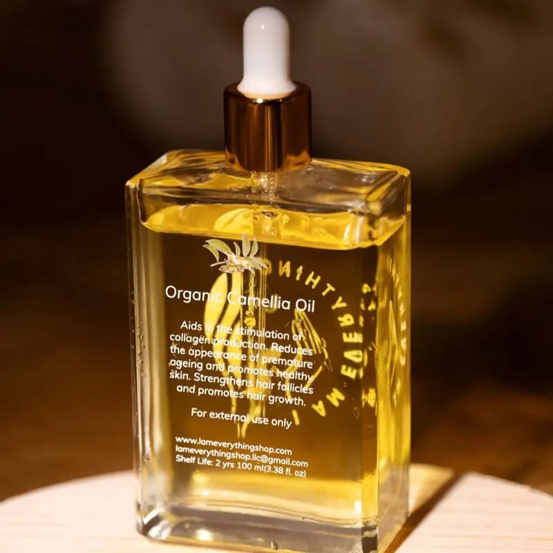 100% Pure Organic Camellia Oil - Cold-Pressed Nourishing Oil for Hair - Rich in Vitamins & Antioxidants - Suitable for Face, Body, Hair & Nail Care