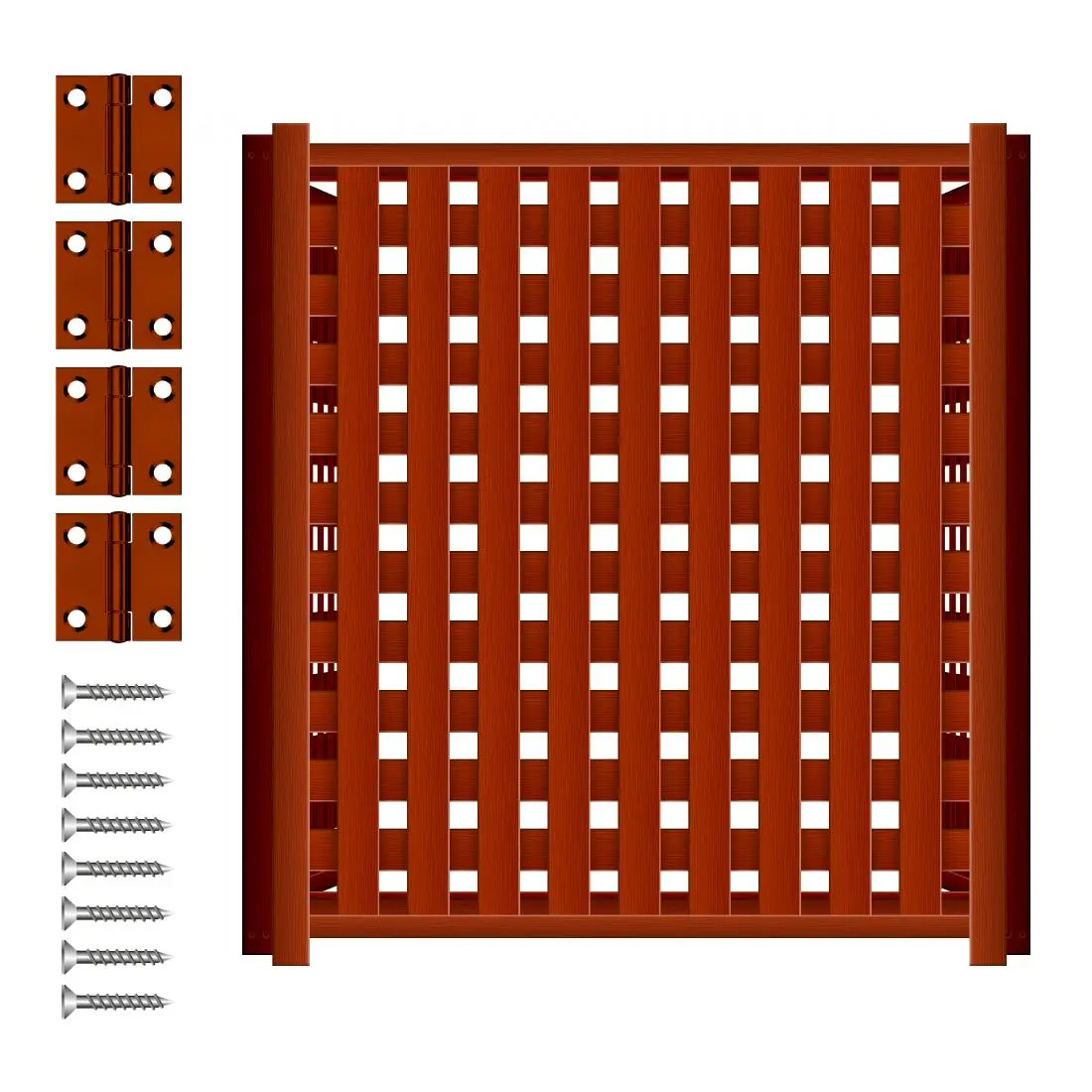 37in H X 32.7in W Air Conditioner Fence, 3 Panels No Dig Ac Unit Fences, Outdoor Privacy Fences, Ideal Pool Equipment Enclosure, Decorative Garden, Patio, Backyard Fence -Temporary Fencing