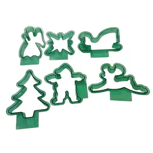 Green plastic cookie cutters