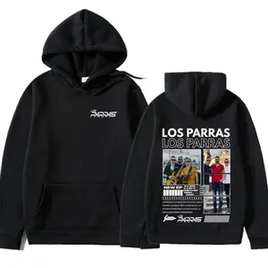 Rapper Los Parras Tour Harajuku High Quality Graphic Hoodies Mens Pullovers Unisex Y2k Clothes Aesthetic Sweatshirts Streetwear Z6K
