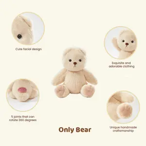 TEDDY HUGGY Cuddly Teddy Bear Collection – 6" Cute Little Bear with Rotatable Joints, Comes with Different Cute Animal Costumes, Soft Plush Toy, Includes a Keychain That Can Be Attached Anywhere, Suitable for Kids & Adults, Birthday/Anniversary Gift