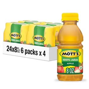 100% Original Apple Juice, 8 Fl Oz Bottles, 24 Count (4 Packs of 6), 2 Servings