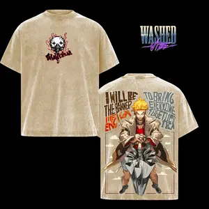 Limited Enjin Gachiakuta anime washed T-shirt, oversized vintage cotton tee with streetwear vibes, perfect for manga fans and collectors style top