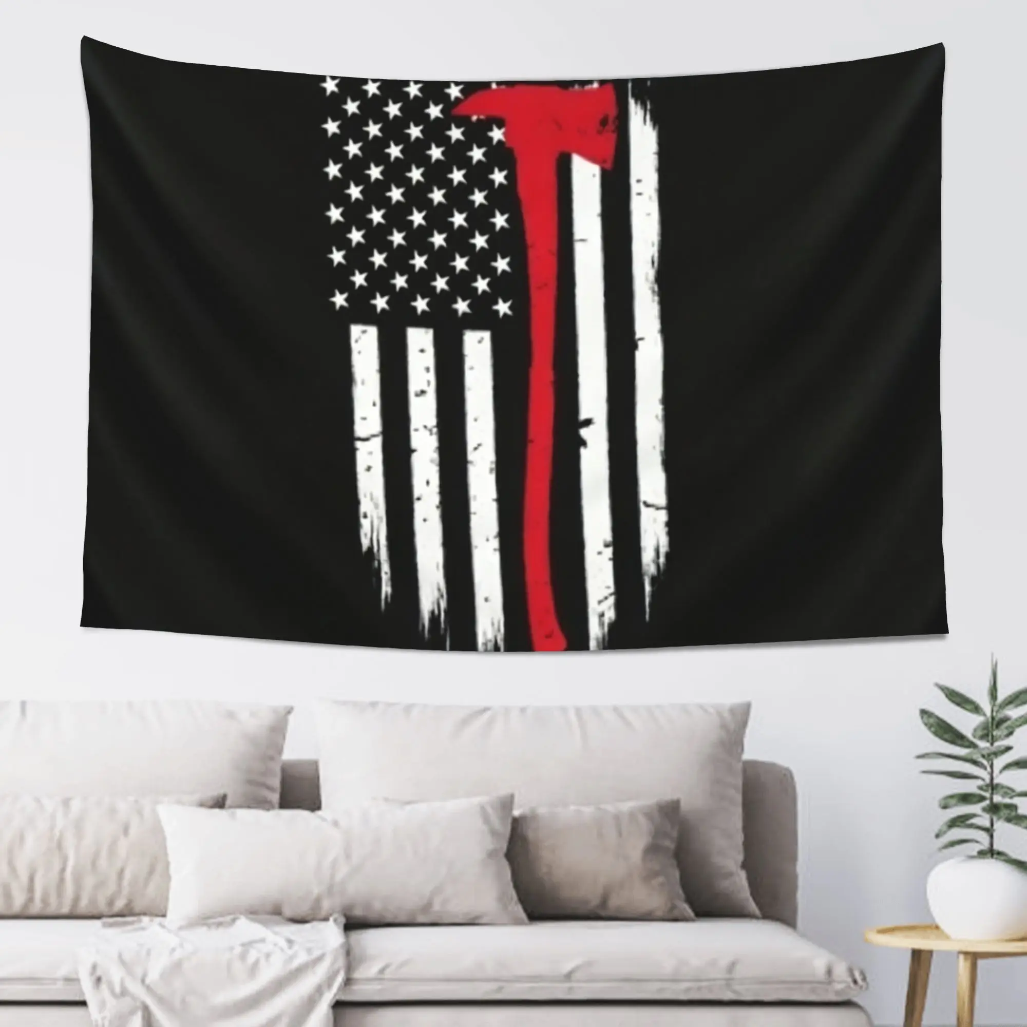 Thin Red Line Firefighter Axe Flag Banner Flags Garden Home Flag House Flags For Outdoor Custom 90*150cm art home decor