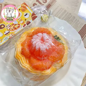 Orange Soda Cream Cake Food-Grade Silicone Handcrafted Squeezable Toy Stress Relief