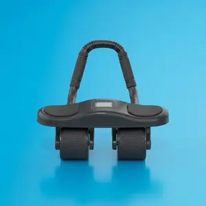 Four Wheel Ab Rollers with Flat Support Timer & Phone Holder