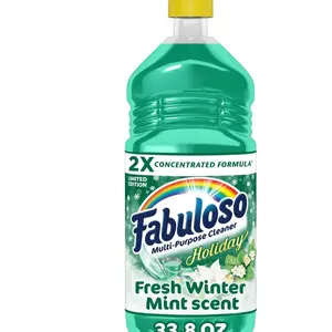 2X New Holiday Fabuloso Multi-Purpose Cleaner Holiday Edition Fresh Winter Mint Scent 2X Concentrated Formula 33.8 oz