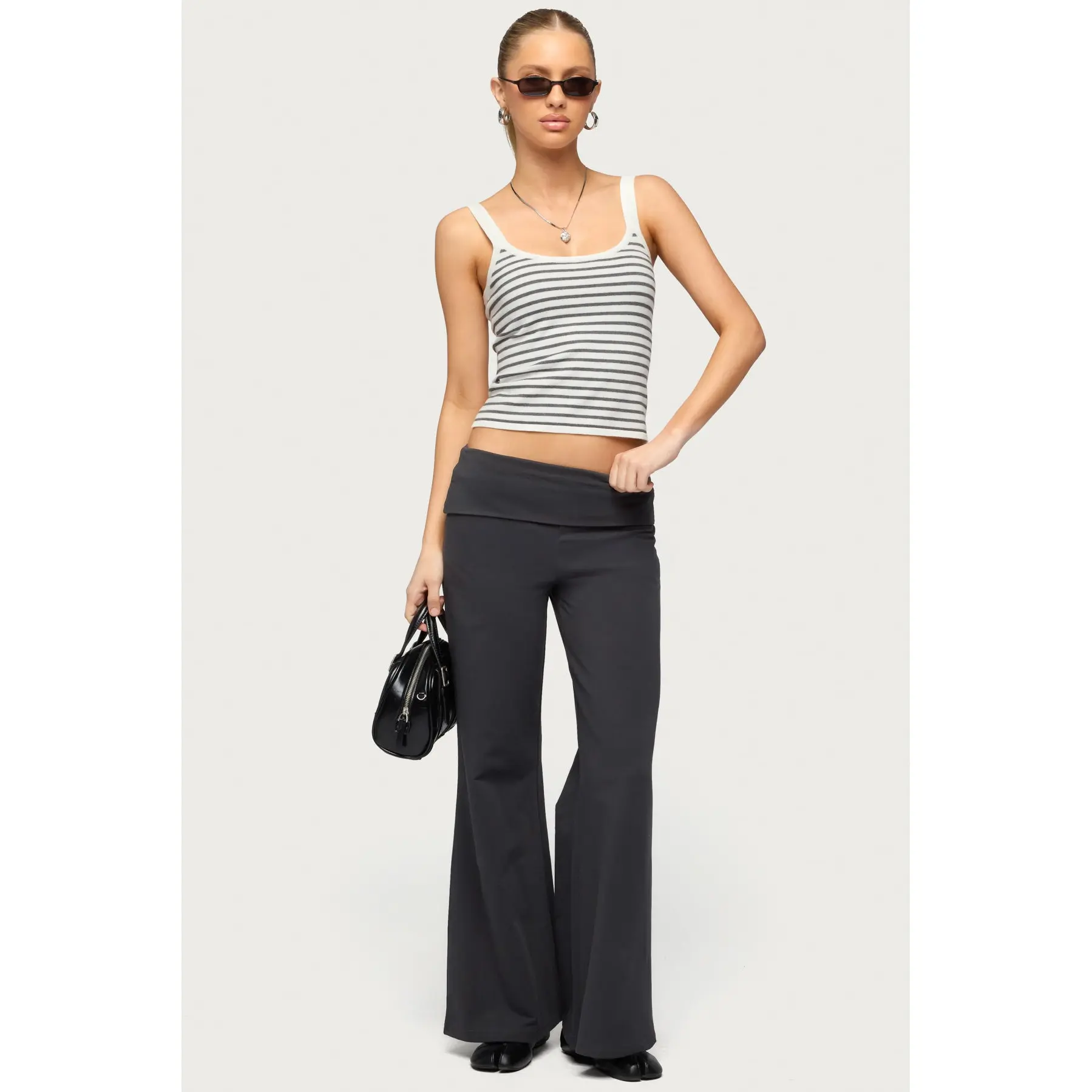 Petite Wide Leg Fold Over Pants Petite Wide Leg Fold Over Pants