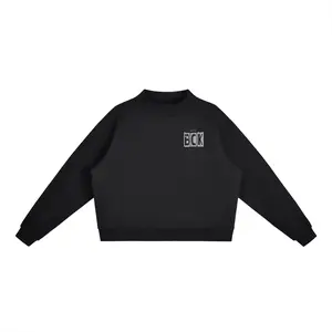 BCK Essential Fleece Mock-Neck Crew Sweatshirt