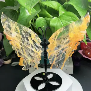 golden healer butterfly--crystal carvings，free form