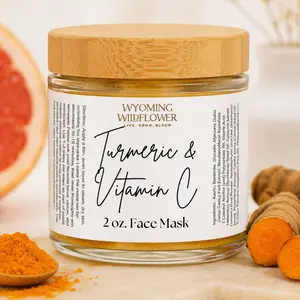 Turmeric & Vitamin C Face Mask: Brightening, Even Complexion, Dark Spots, Age spots, Wyoming Wildflower