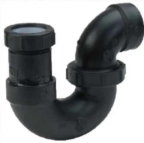 ABS P-Trap with 1/2" - 1/4 "Union Joint  1-1/2"