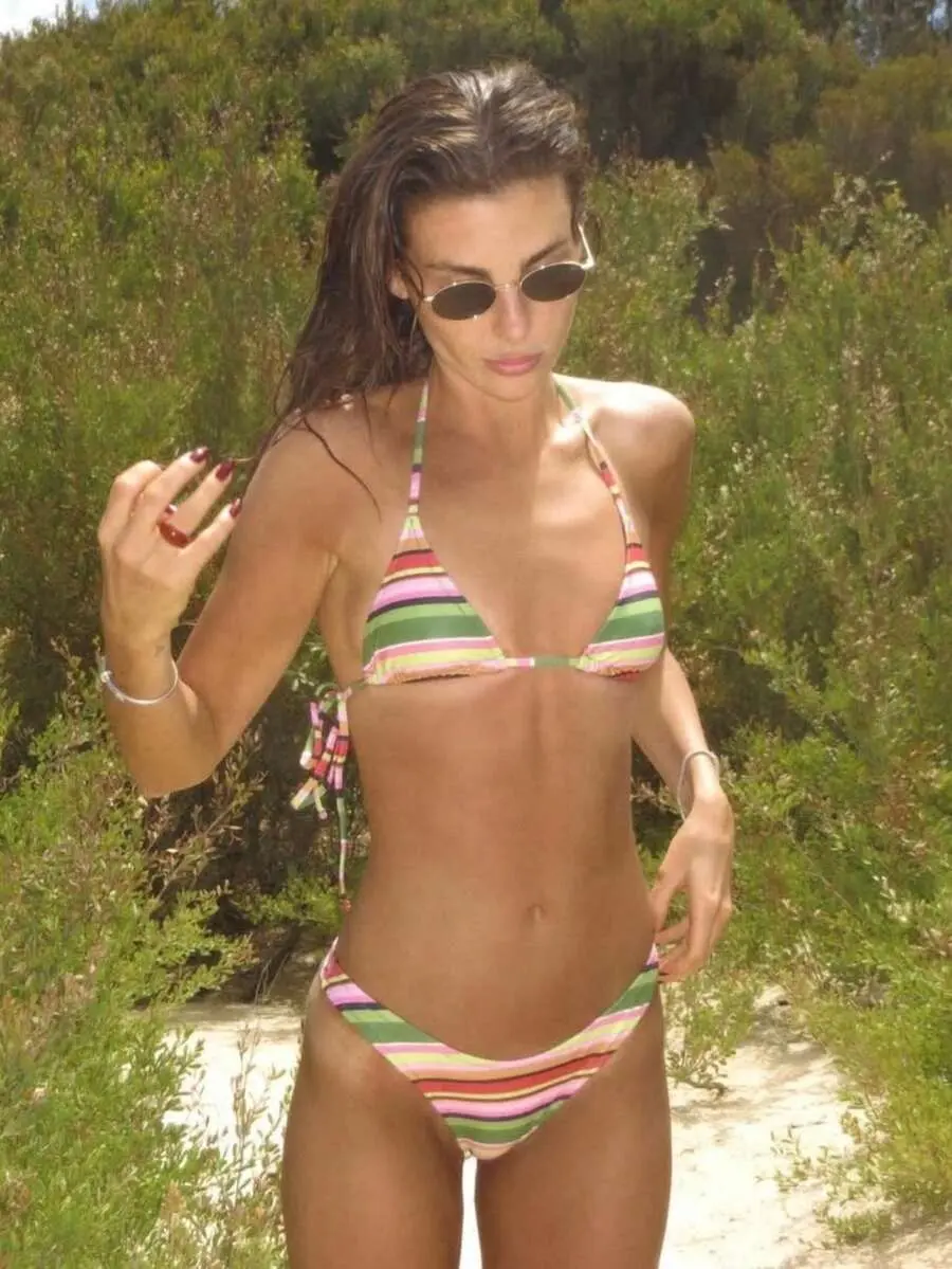 Women Emerald Stripe Triangle Top Cami Bikini Set, Summer Beach Vacation Outfit, Elegant Casual Fashion Swimsuit for Spring Carnival Valentine's Day