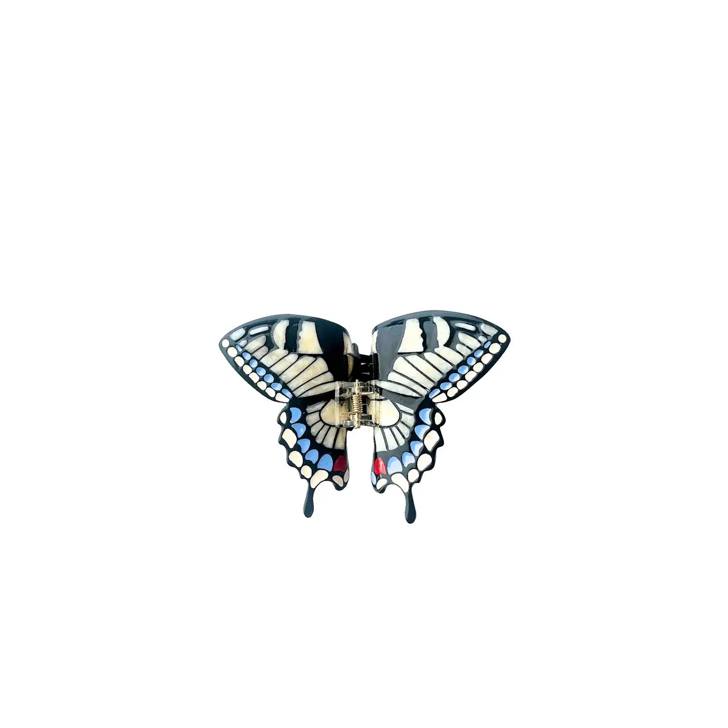 Solar Eclipse Hand-painted Swallowtail Butterfly Claw Hair Clip Solar Eclipse Hand-painted Swallowtail Butterfly Claw Hair Clip