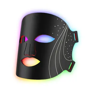 Red Light LED 7-in-1 Facial Mask Soft Silicone USB Charging Portable Design Comfortable Women Skin Care Tool for All Skin Types Gentle Application 1Pc