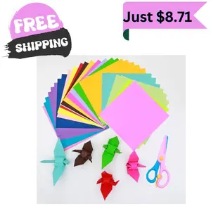 Origami Paper 200 Sheets - 20 Colors 6 Inch Square Color Paper for Crafts