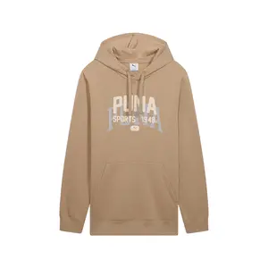 PUMA Mens House Of Graphics Fleece Hoodie Casual Outerwear Casual - Brown