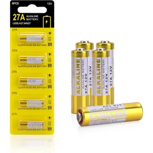 12V A27 27A Battery 5 Pack, Long Lasting 12 Volt Batteries for Remote