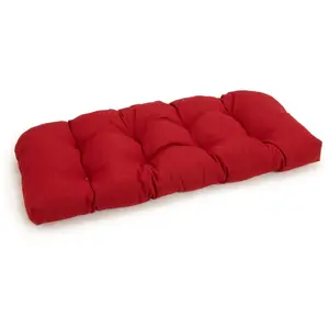 42-inch by 19-inch U-Shaped Solid Spun Polyester Tufted Settee/Bench Cushion
