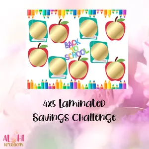 Back to School Savings Challenge - Laminated