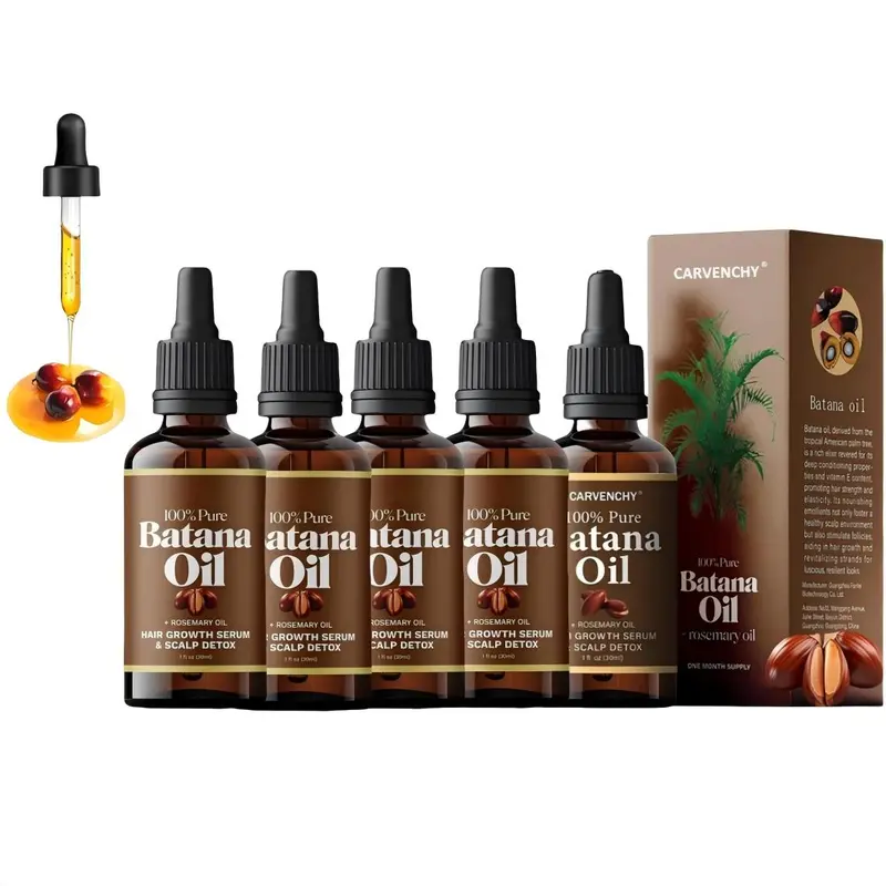 100% Pure Cold Pressed Batana-Rosemary Hair Oil - Antioxidant Haircare, Nourishing Treatment, Moisturizing Solution for Strength, Shine, Reduced Breakage, Growth, Restore, All Types, Men & Women, Gift
