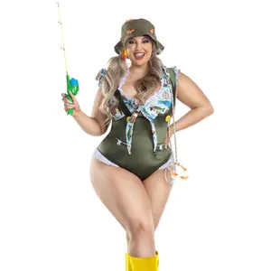 Plus Size Gone Fishing Costume