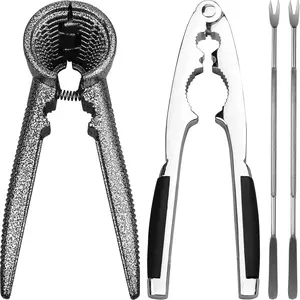 Heavy Duty Nut Cracker Plier with Non-slip Good Grip Handles for Pecan Walnut Crab, 2 Picks Included