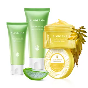 Aloderma Aloe Vera Gel Set 3 Pack - Aloe Flower Essence Gel, 114g Aloe Gel, Travel Size Aloe Vera Gel