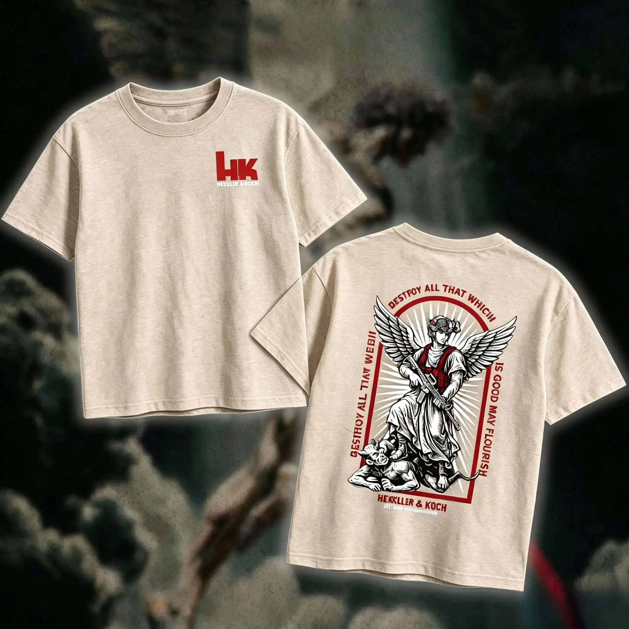 Washed T-shirt-Apricot