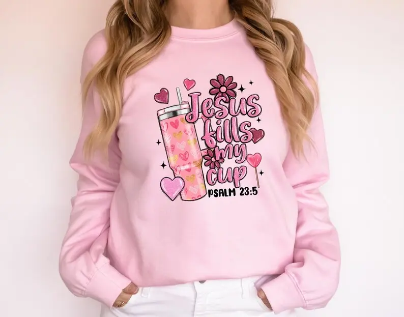 Jesus Valentines Day Sweatshirt, Jesus is My Valentine, Christian Love Sweatshirt, Sweatshirt for Women, Gift for Girlfriend,Religion Valentines Gift