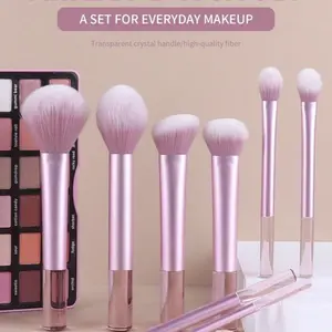 New Multi-Color Long Tube Makeup Brush Set, Nylon Hair Professional Beauty Tools, Complete Long Handle Cosmetic Brushes