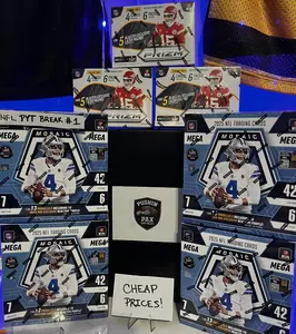 PYT NFL BREAK - 4x 2025 Mosaic Mega + 3x 2025 Panini Prizm Blaster + 1 Authentic Autograph Jersey