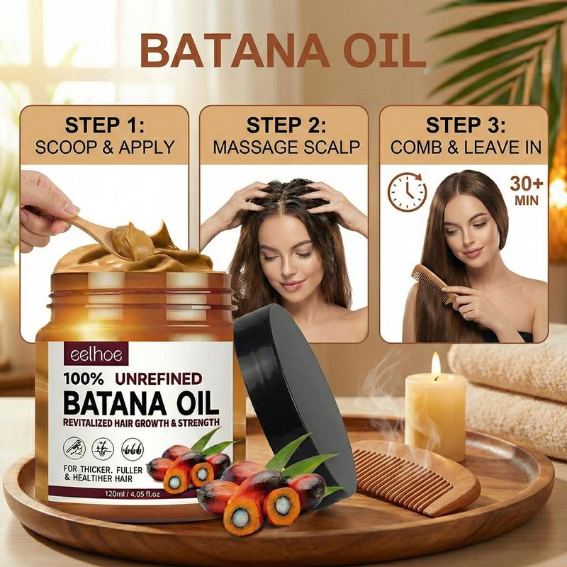 Natural hair oil and conditioner to promote hair growth, revitalize and strengthen hair, suitable for both men and women, leaving hair smooth.