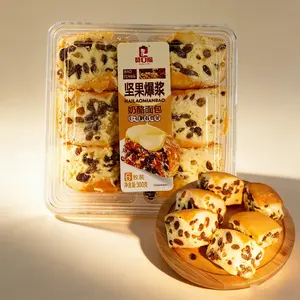 Zankoufu Nut Stuffed Cheese Bread 10.58 oz Authentic Creamy Cheese Bun, Rich Milk Filling, Large Box, Nutritious Breakfast & Snack