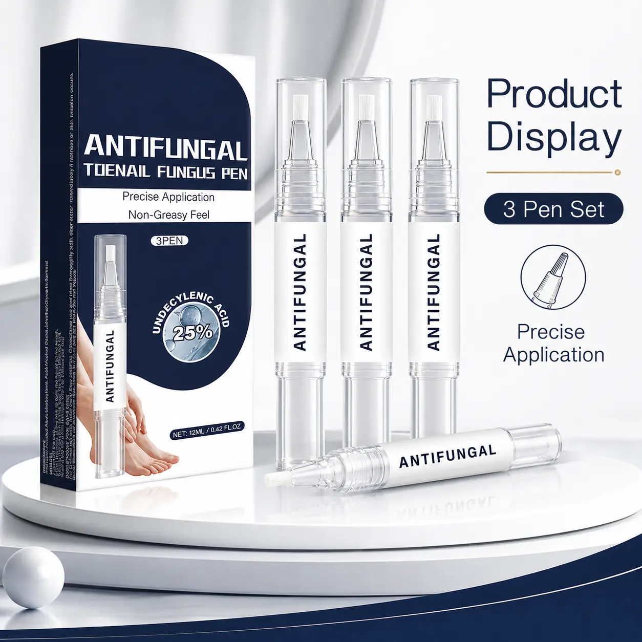 At-Home Nail Rescue ️ Apply in Seconds, No Mess! 3-Pack Antifungal Pen with Brush Tip — Ideal for Travel & Daily Routine.