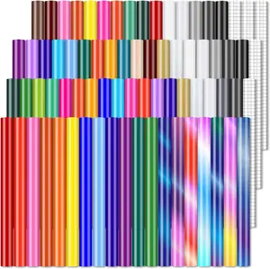 Permanent Vinyl 75Pack 12"x12" 70 Adhesive Vinyl 5 Transfer Tapes Waterproof Outdoor for All Cutting Machine Perfect for Home Party Decor Car Decal Sticker