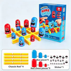 Tsumami Tic-Tac-Toe Game, Strategic Board Game for 2 Players, Portable Puzzle Game, Ideal Gift for Halloween Christmas Thanksgiving Back-To-School Spring Easter Ramadan New Year Birthday Present