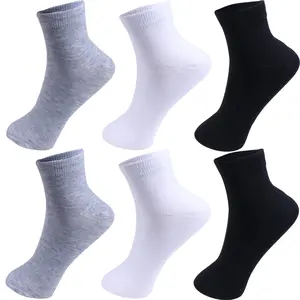 12 Pairs Men Thin Ankle Quarter Socks Cotton Casual Size: 9-11,10-13