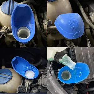 Car windshield washer fluid reservoir filler cap with funnel - Made of durable plastic, suitable for most vehicle models, with dimensions of 4.6cm - 5.0cm, easy to install