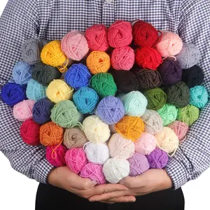 50-piece Set of Vibrant Soft Yarn, Durable and Bright Knitting Yarn Thread, Ideal for Creative Hand-Knitting and Crochet Yarn Projects, Perfect Yarn Gift for Weaving Beginners and Enthusiasts, Each Piece 25g