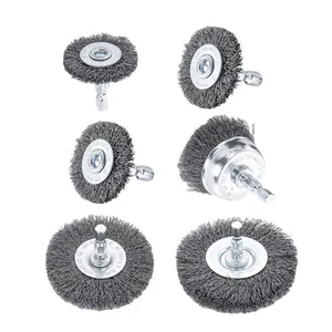 6Pcs Drill Wire Brush Set Heavy Duty Wheel for 1/4inch Hex