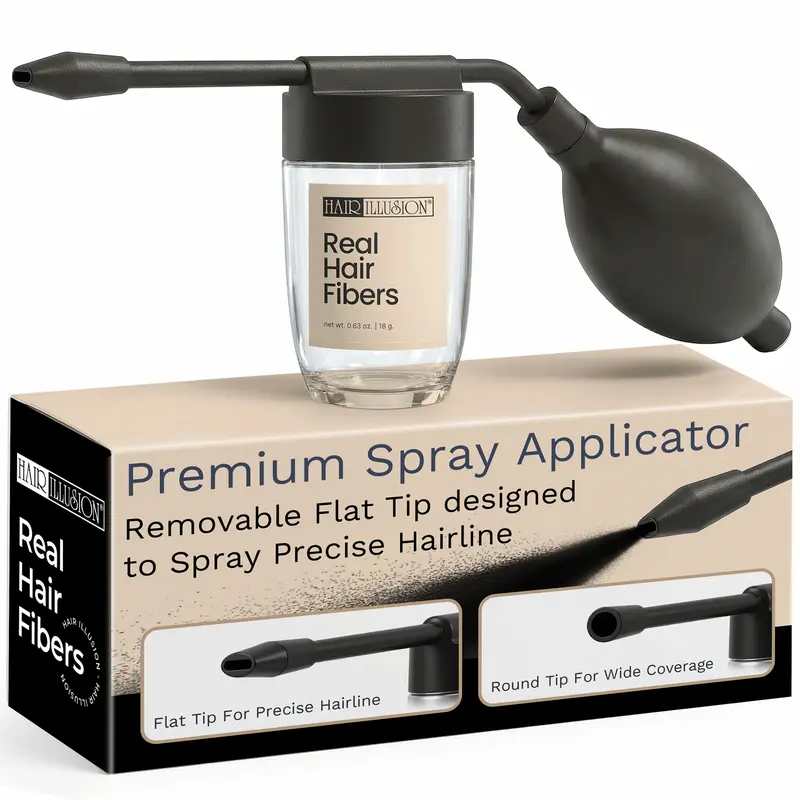 Spray Applicator (Fiber Sold Separate) Precise Application Hair Loss Enhancement Easy Comfort, Balding, Thinning, Beards, Edges