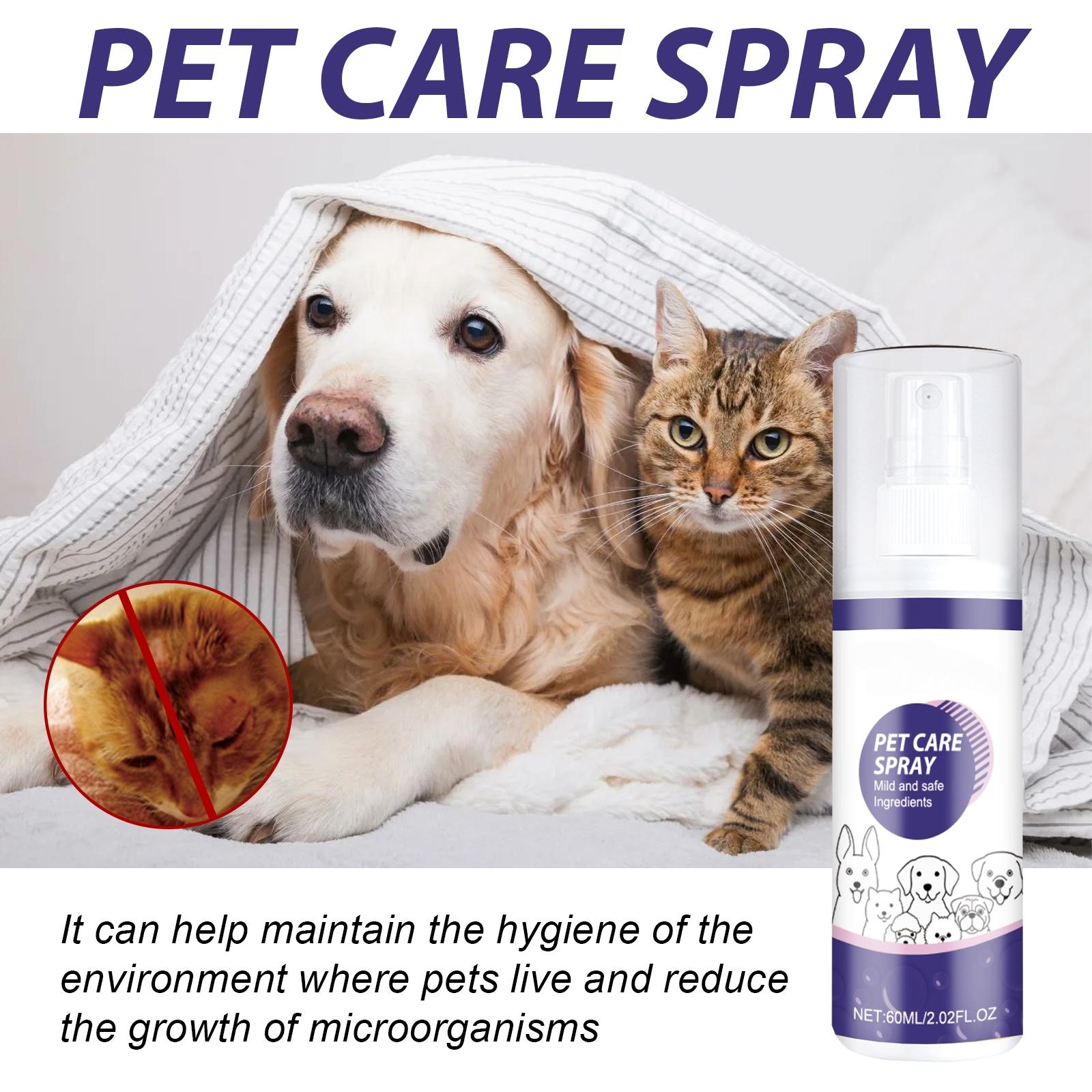 Pet Antibacterial Spray - Skin Care for Cats and Dogs - Skin Itching Repair Spray