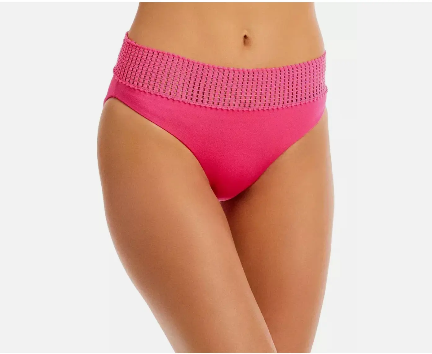 Peixoto Pink Carine Lace Trim Swimsuit Bikini Bottom for Women's Fashionable Swimwear