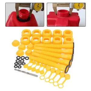 Gas Can Spout Kit Wide Compatibility Gas Can Nozzle Replacement 5 Set for 1 2 5 10 Gallon Fuel Cans for 1.7in To 1.82in Nozzle Flexible Gas Can Spout Replacement Kit