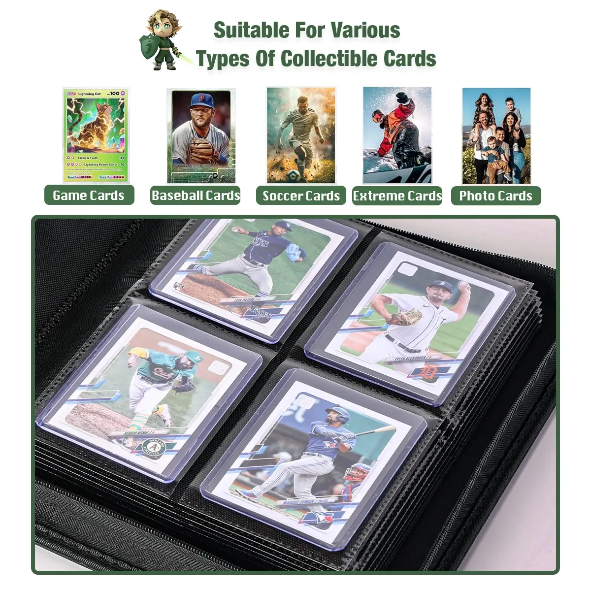 best cards to get graded Amazon.com: FunGuys Toploader Binder – 252 Capacity Trading Card Storage  Binder, Zippered Side-Loading Album with 9-Pocket Layout for TCG,  Yu-Gi-Oh!, MTG : Toys & Games