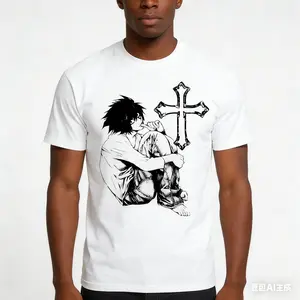 Anime Vintage Graphic Tee, Death Note Shirt, Manga Anime Shirt, Unisex T-Shirt, Anime Clothing Top Menswear Womenswear Streetwear2026 Black Casual